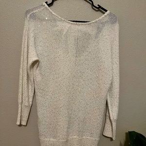 White House black market 3/4 sleeve sequin sweater
